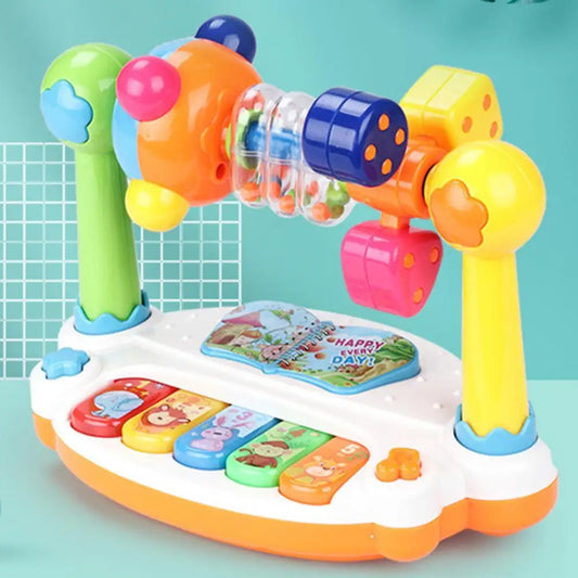 Children Baby Rotating Music Piano With Light Sound Educational Toy