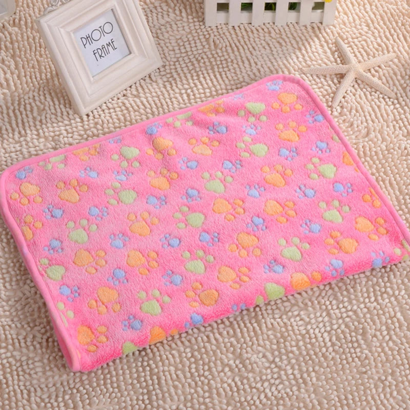 3 Sizes Cute Warm Pet Bed Mat Cover Towel