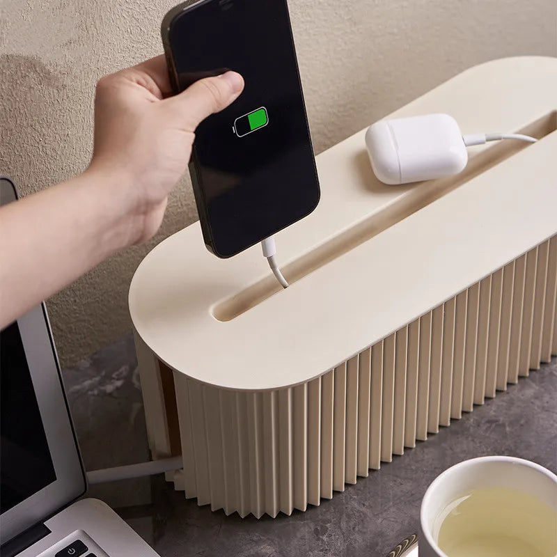 Nordic Plug Board Storage Box Cable Wire Organizer Case