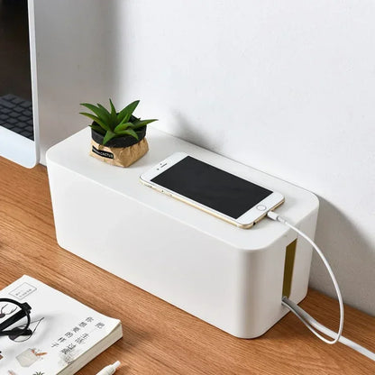 Cable Storage Box Desktop Power Strip Storage Box