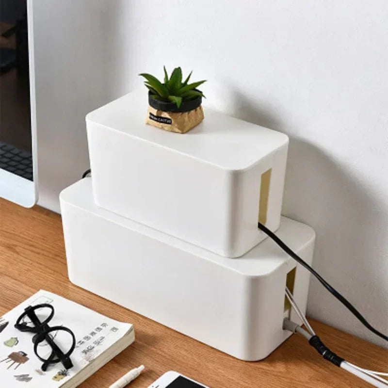 Cable Storage Box Desktop Power Strip Storage Box