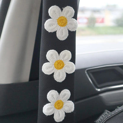 2Pcs Flower Shoulder Pad Car Seat Belt