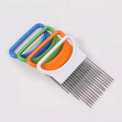 1/4Pc Stainless Steel Onion Needle Onion Fork Vegetables Fruit Slicer