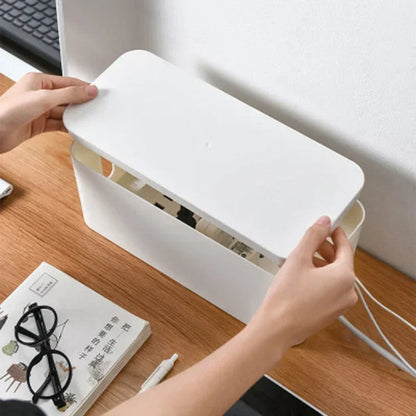 Cable Storage Box Desktop Power Strip Storage Box