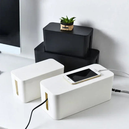 Cable Storage Box Desktop Power Strip Storage Box