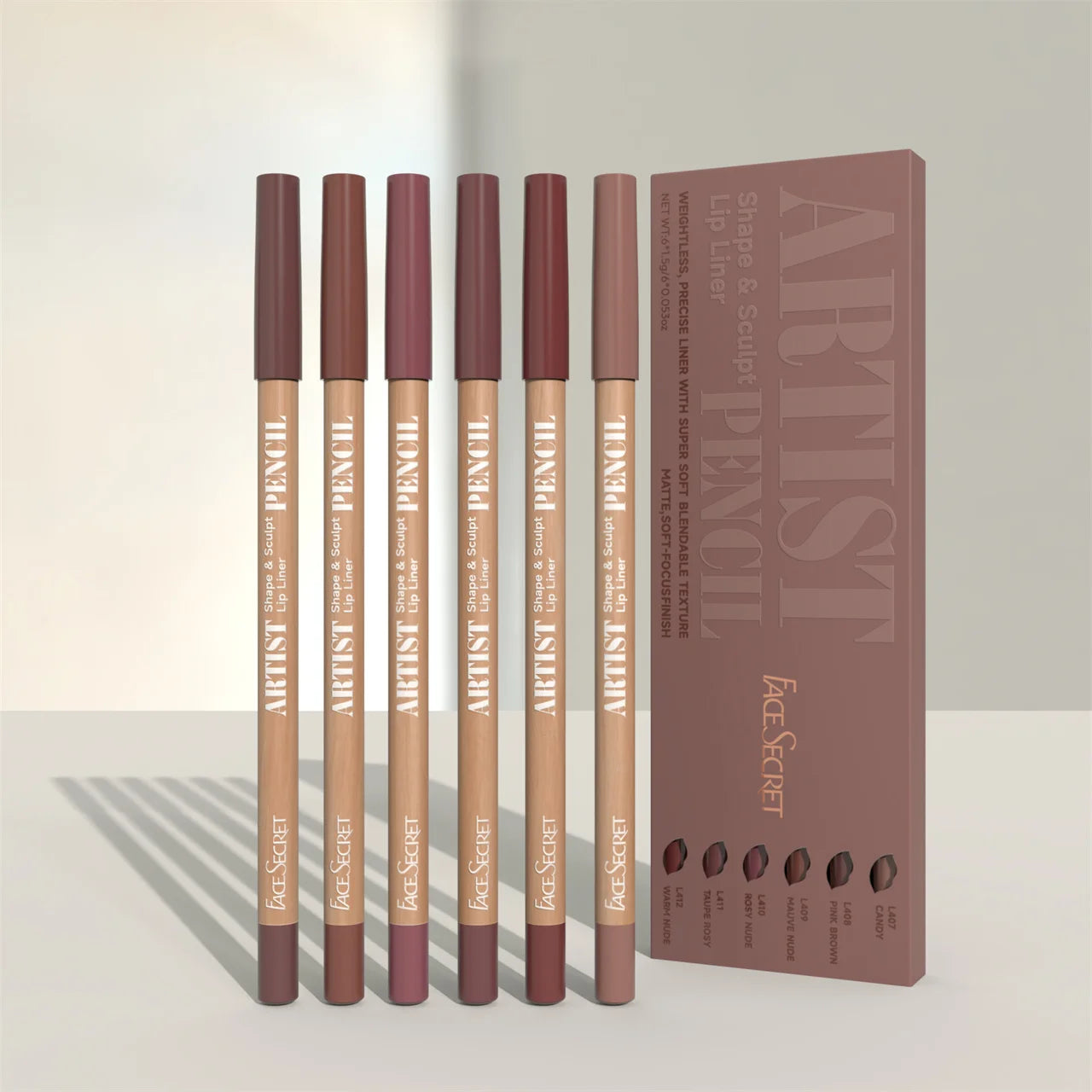 Face Secret Artist Shape Sculpt Lip Liner Pencil Set