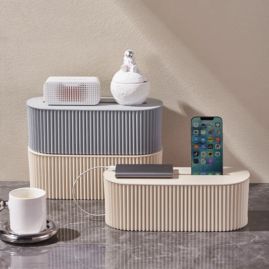 Nordic Plug Board Storage Box Cable Wire Organizer Case