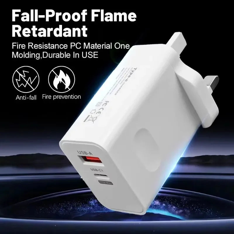 120W Fast Charger USB Type C PD Cable Fast Charging Quick Charge Adapter For iPhone 16/15 Pro Xiaomi Samsung Oneplus Huawei